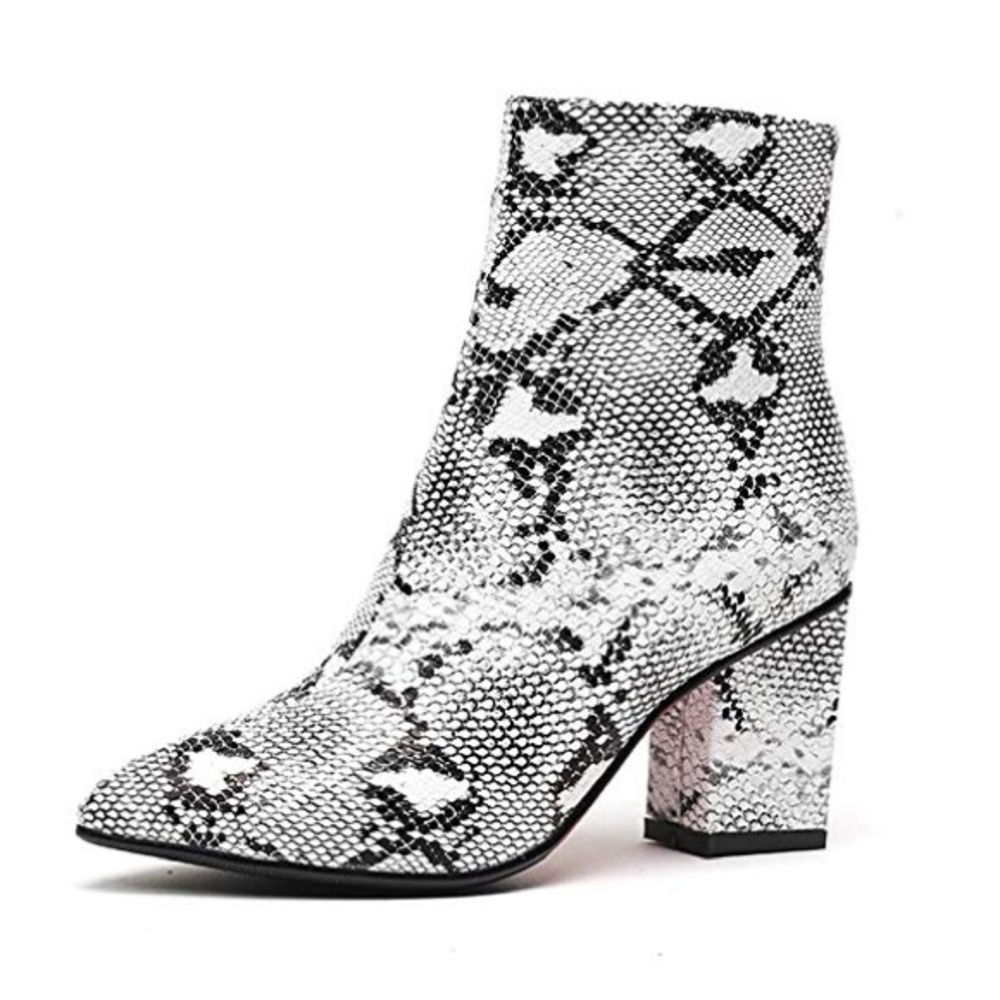 Wet kiss Snake Skin Ankle Boots